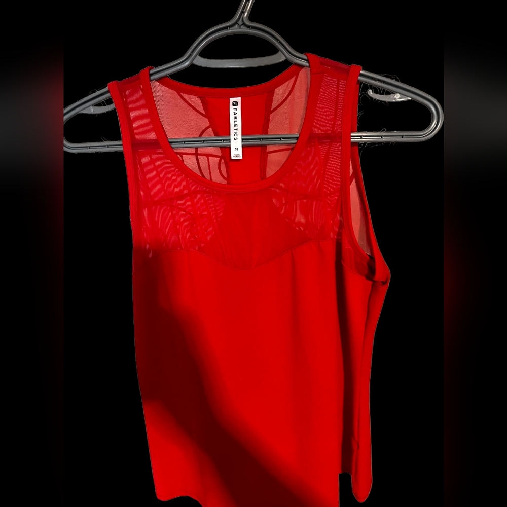 Fabletics Red Fitted Tank Top - image 3